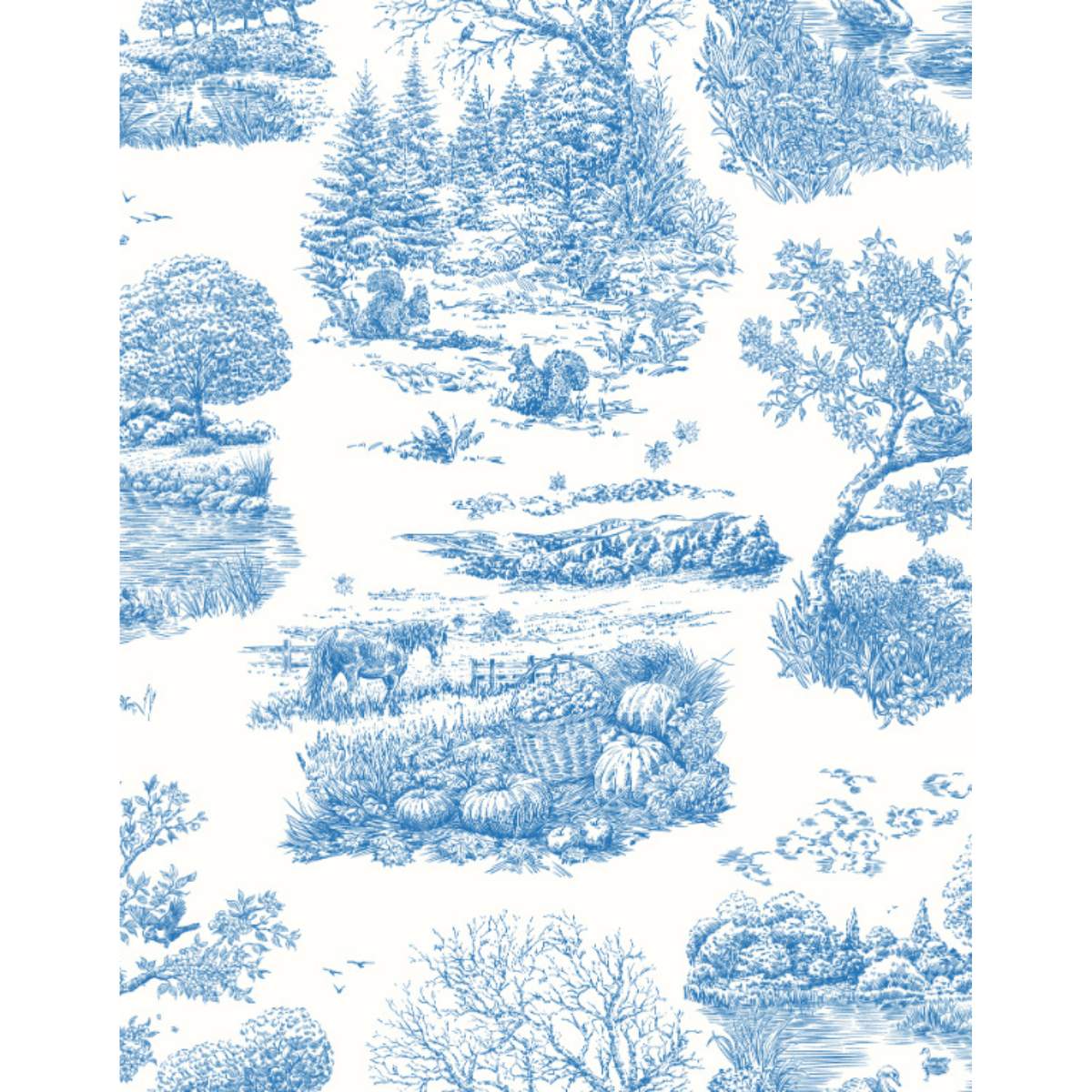 Ohpopsi Riches Of Nature Eve Toile - Cobalt