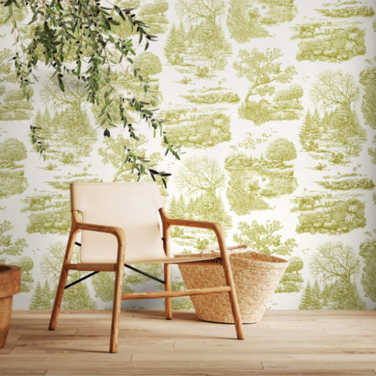 Ohpopsi Riches Of Nature Eve Toile - Olive