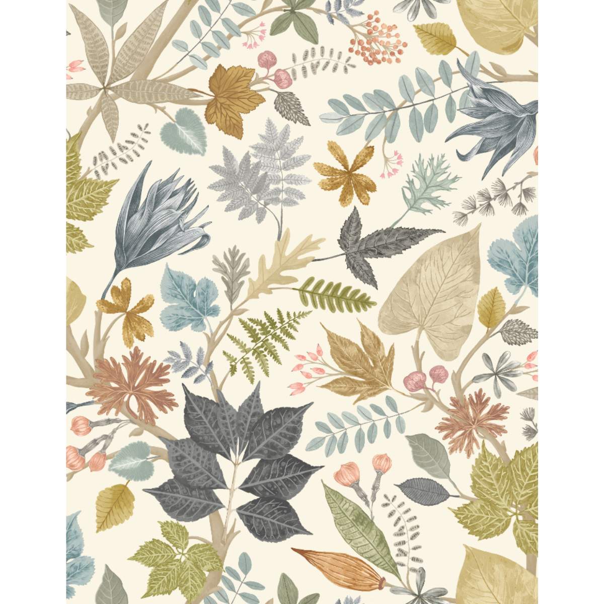 Ohpopsi Riches Of Nature Lush Leaves - Linen & Fossil