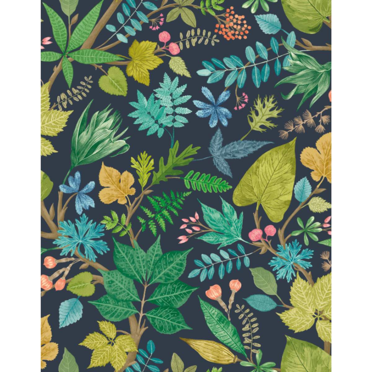Ohpopsi Riches Of Nature Lush Leaves - Midnight Garden