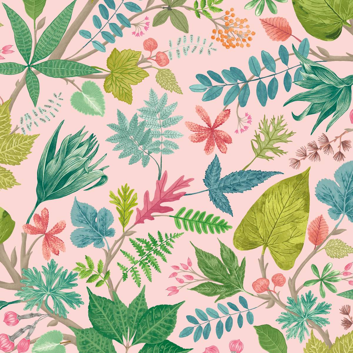 Ohpopsi Riches Of Nature Lush Leaves - Watermelon