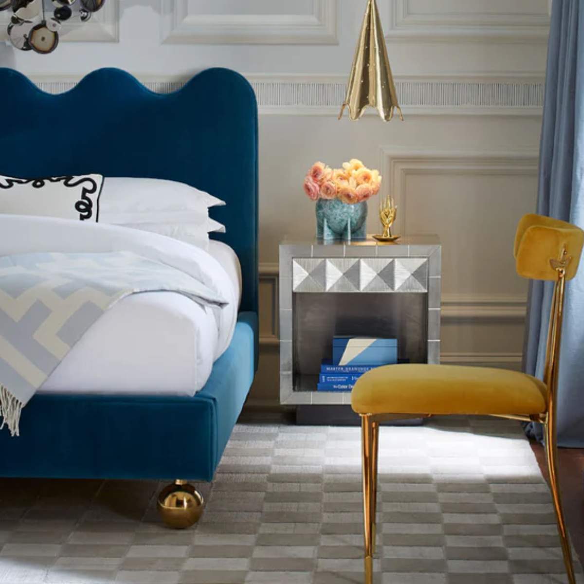Jonathan Adler Rider Dining Chair Rialto Sky