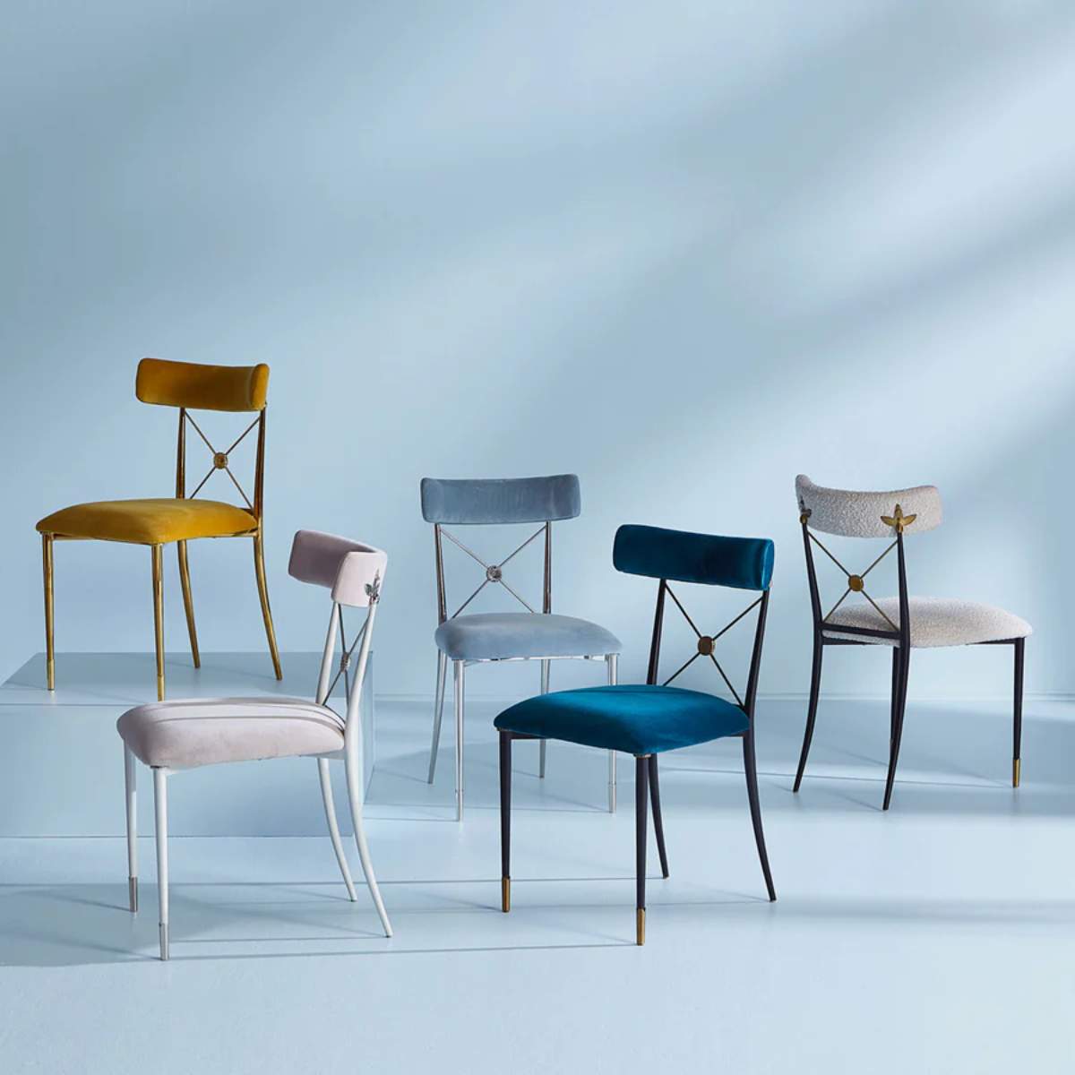 Jonathan Adler Rider Dining Chair Rialto Sky