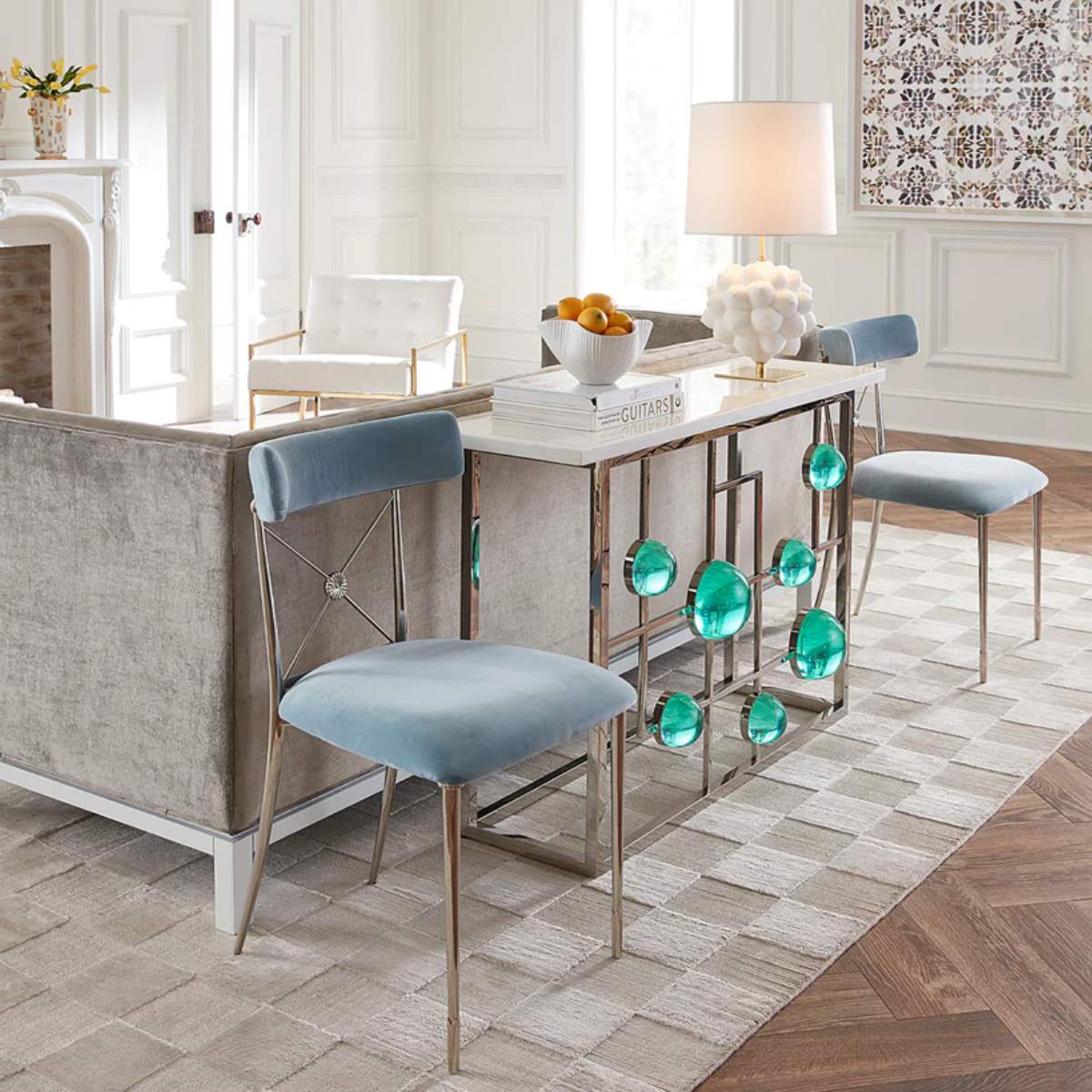 Jonathan Adler Rider Dining Chair Olympus Oatmeal