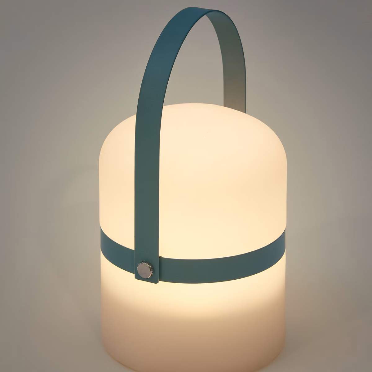 Kave Home Ridley mini LED table lamp in blue polyethylene