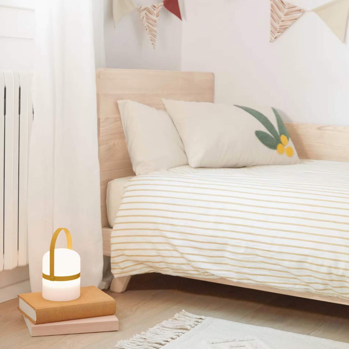 Kave Home Ridley mini LED table lamp in blue polyethylene