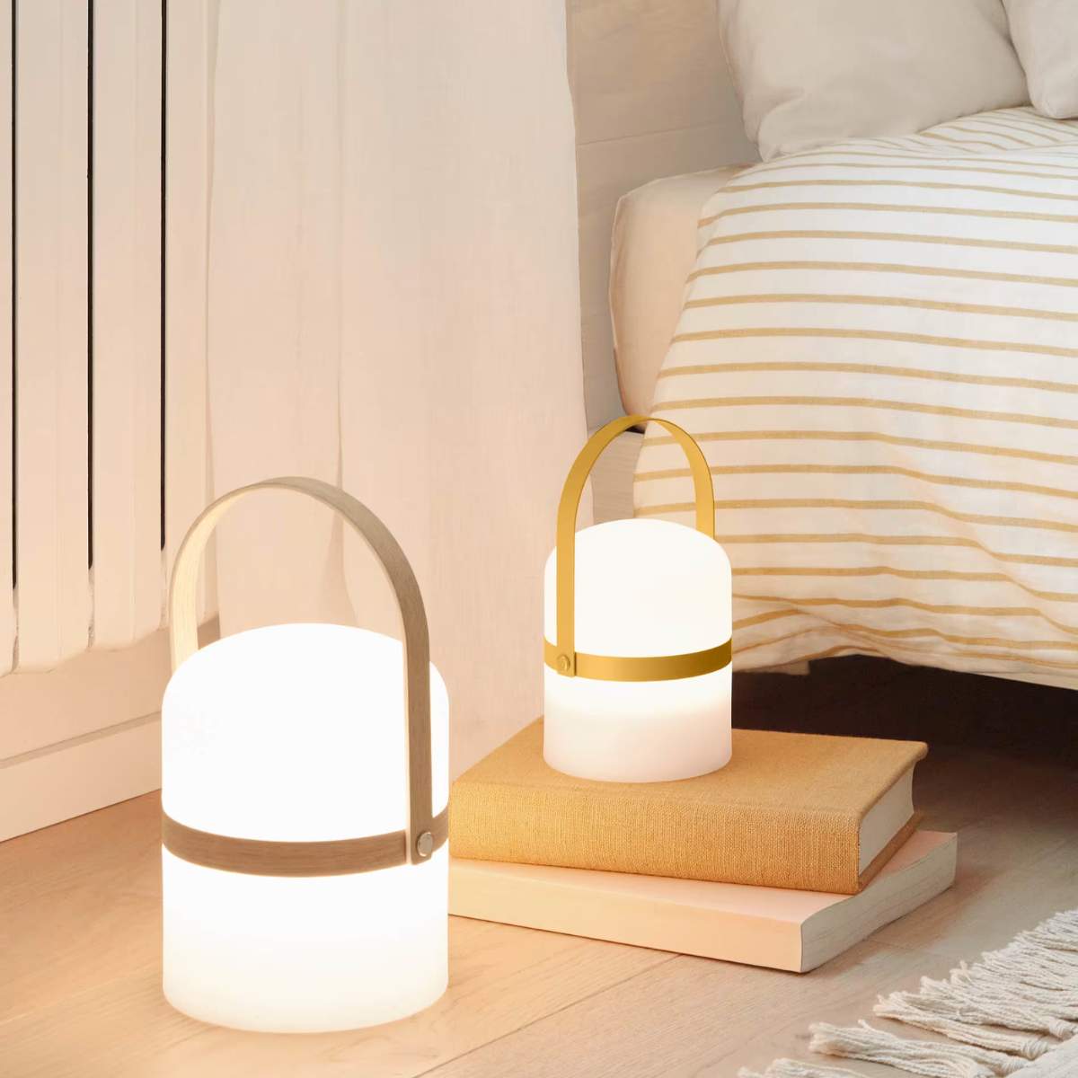 Kave Home Ridley mini LED table lamp in blue polyethylene
