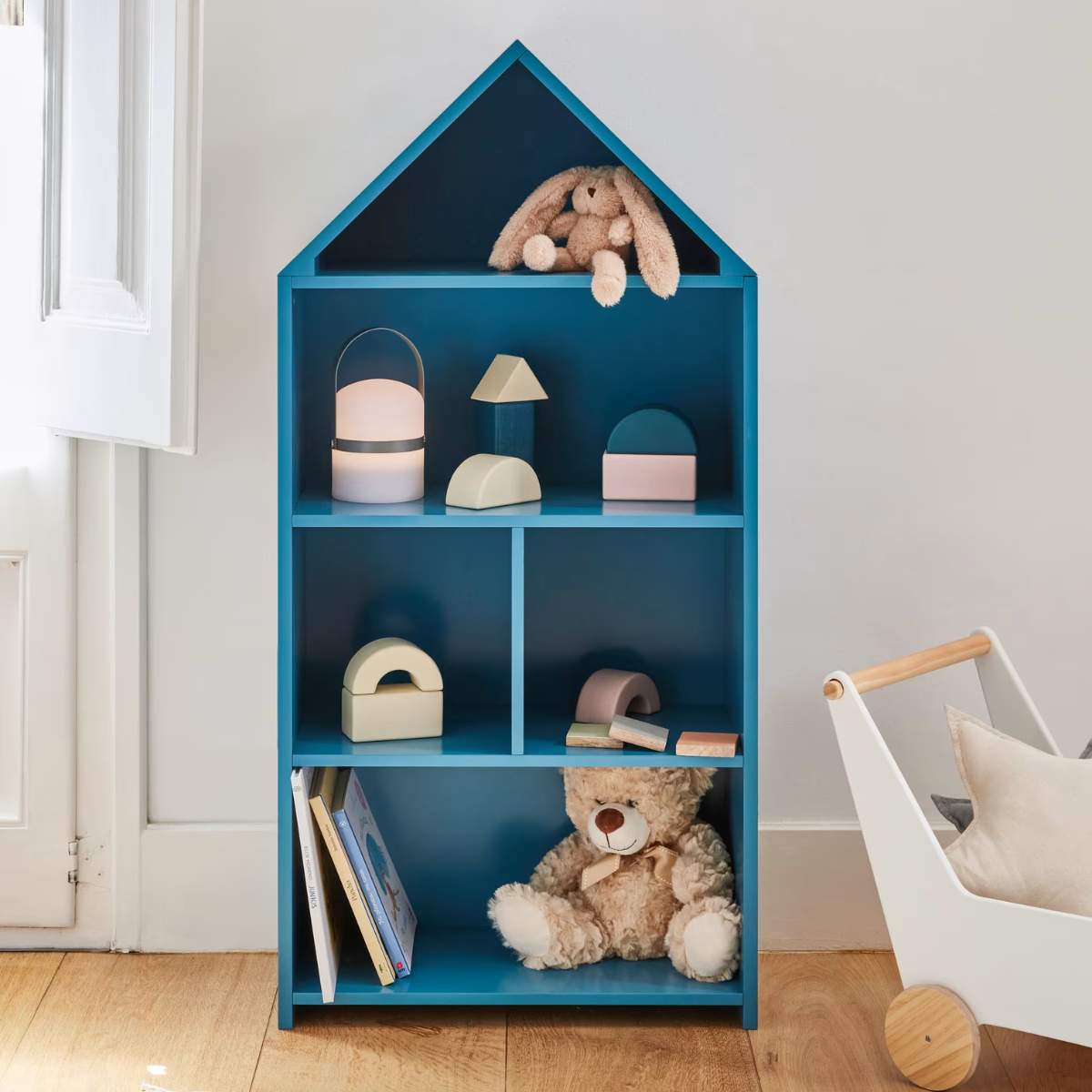 Kave Home Ridley mini LED table lamp in blue polyethylene