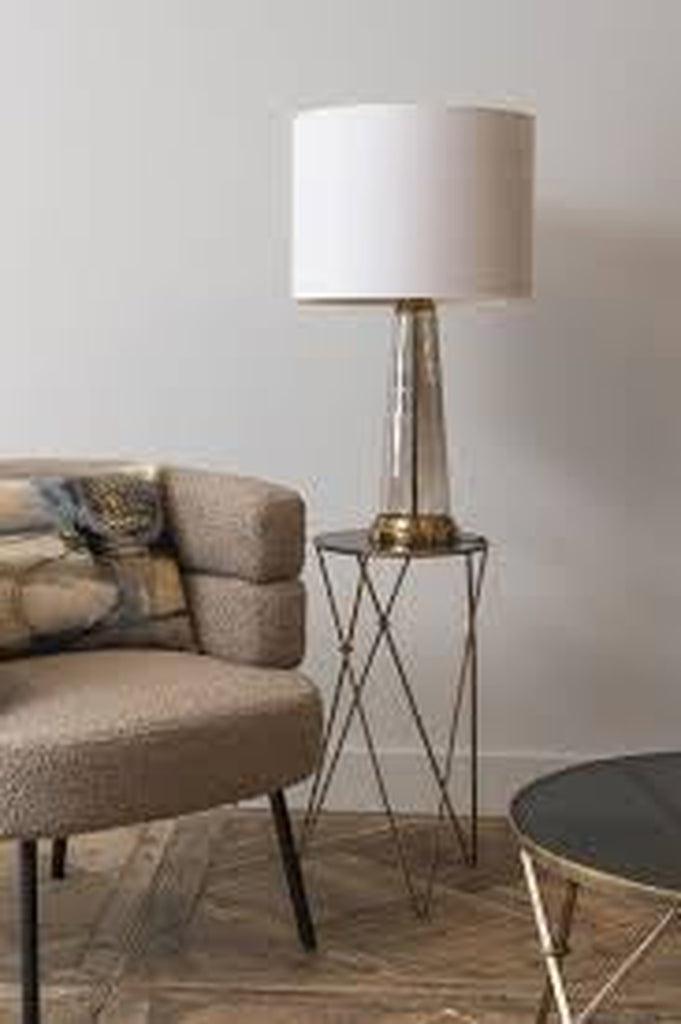 Rigel Antique Brass And Glass Table Lamp-Beaumonde