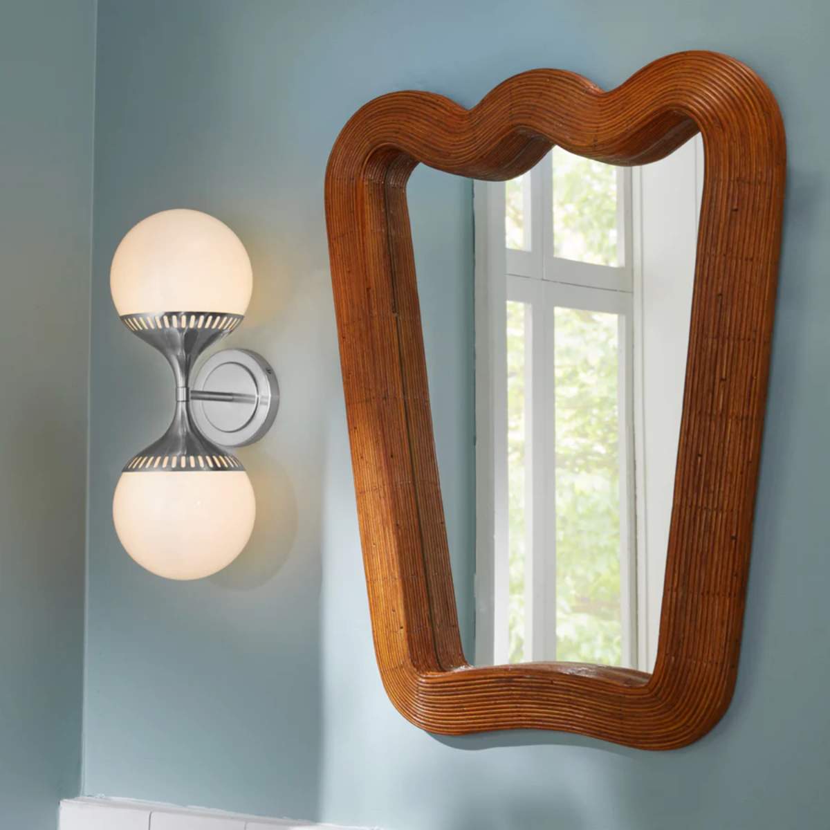 Jonathan Adler Rio End-on-End Sconce Nickel
