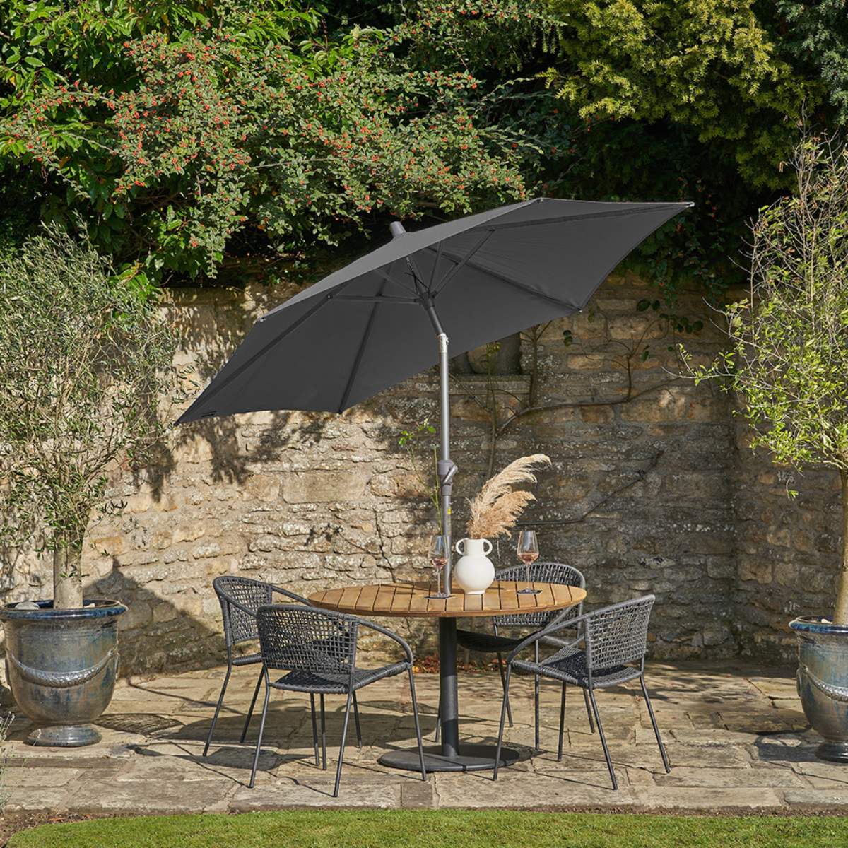 Pacific Lifestyle Riva 2.5m Round Anthracite Parasol