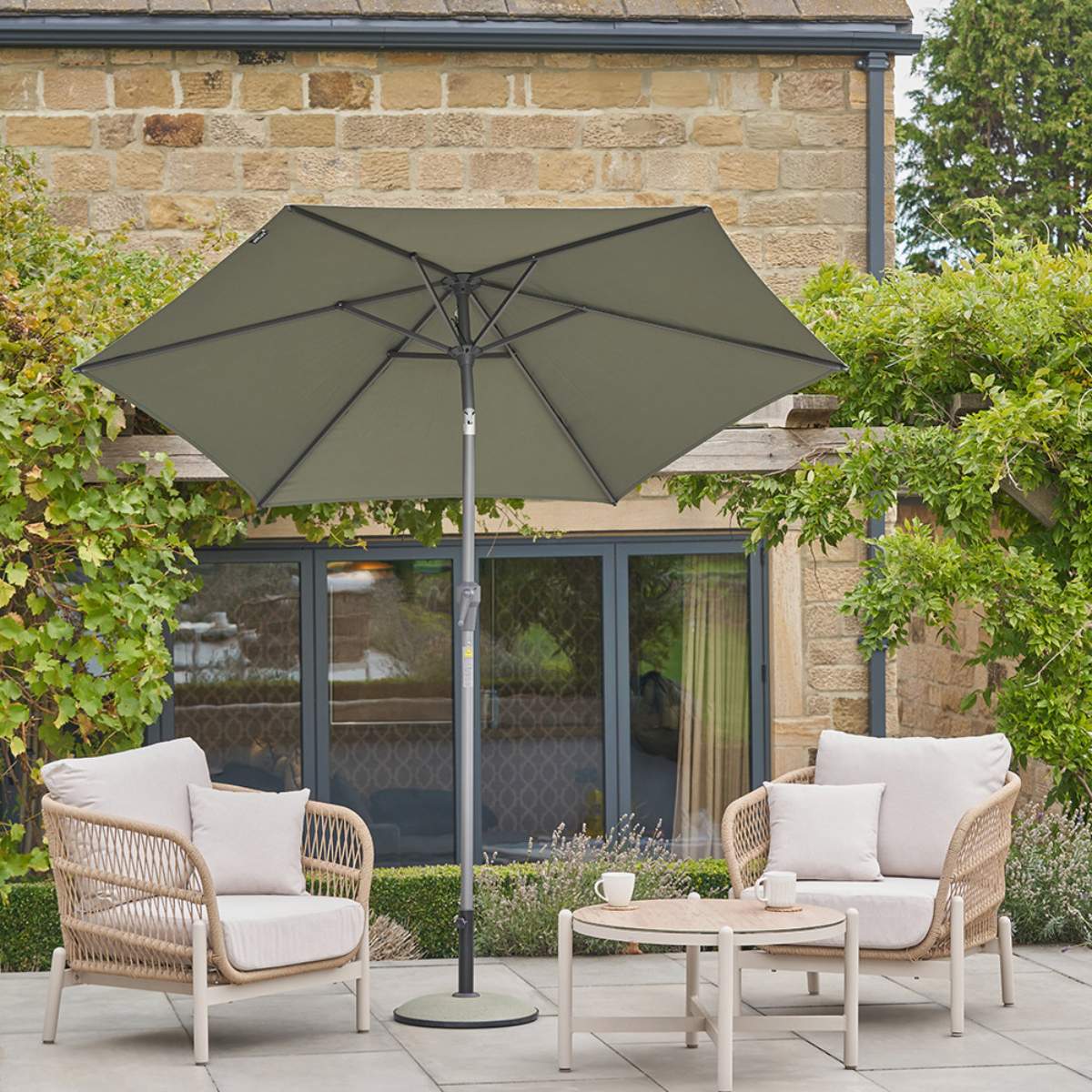 Pacific Lifestyle Riva 2.5m Round Olive Parasol