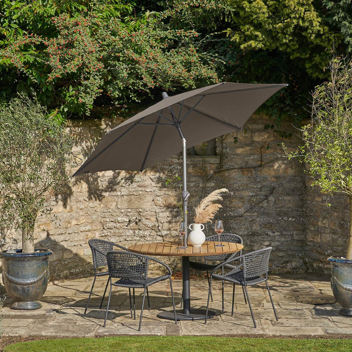 Pacific Lifestyle Riva 2.5m Round Taupe Parasol