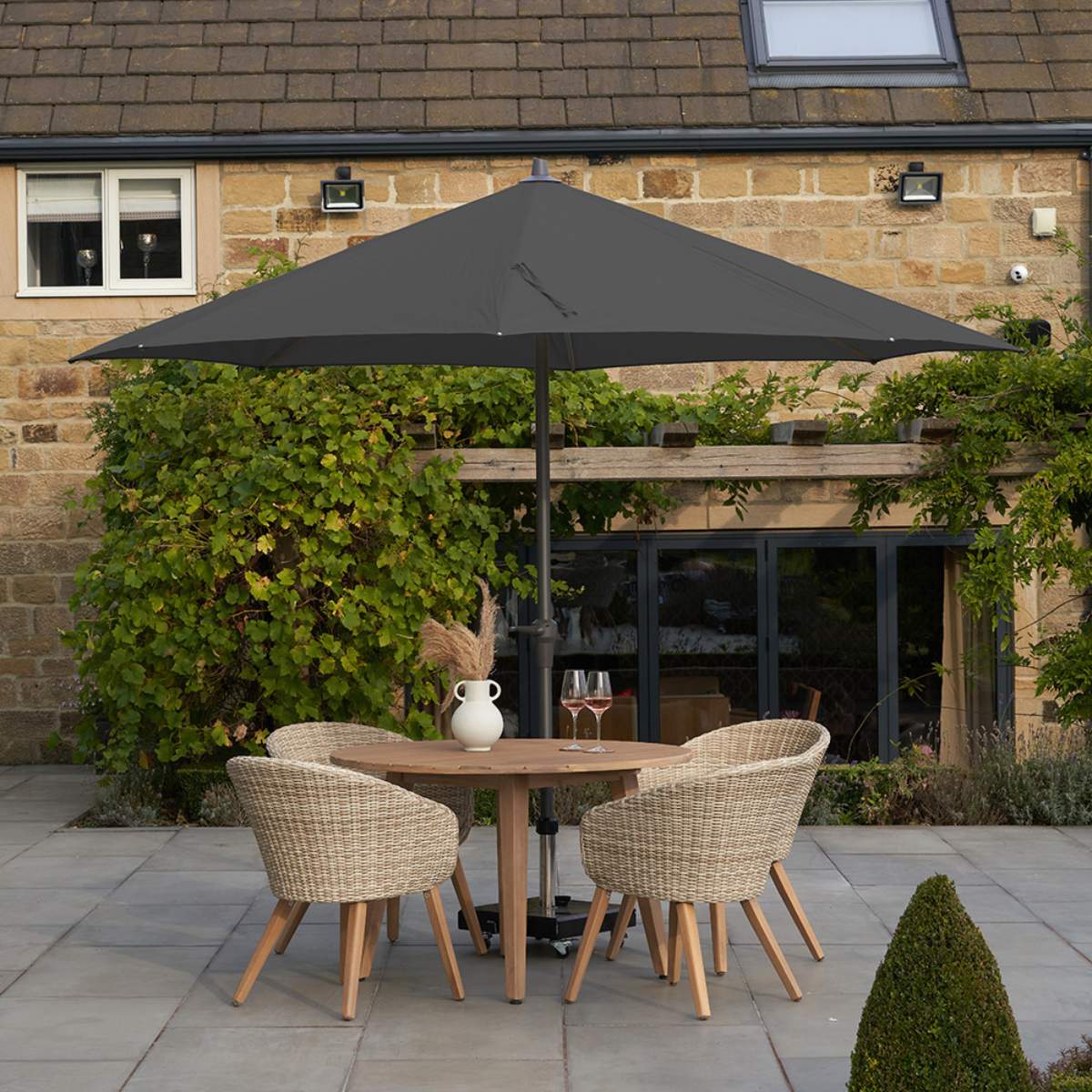 Pacific Lifestyle Riva 3.5m Round Anthracite Parasol
