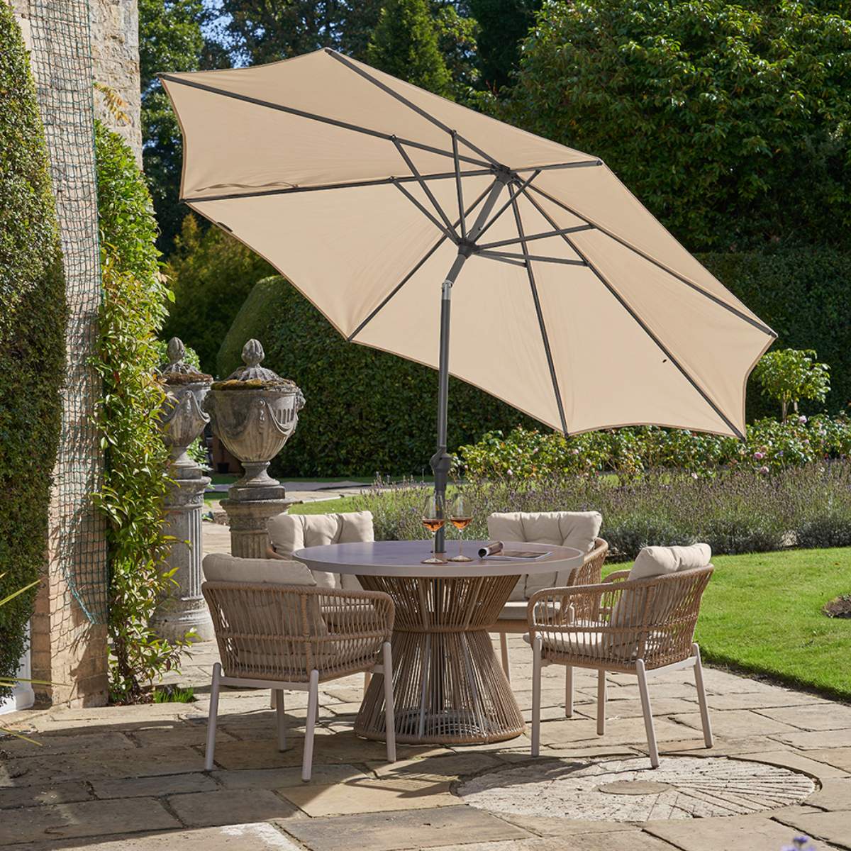 Pacific Lifestyle Riva 3m Round Champagne Parasol