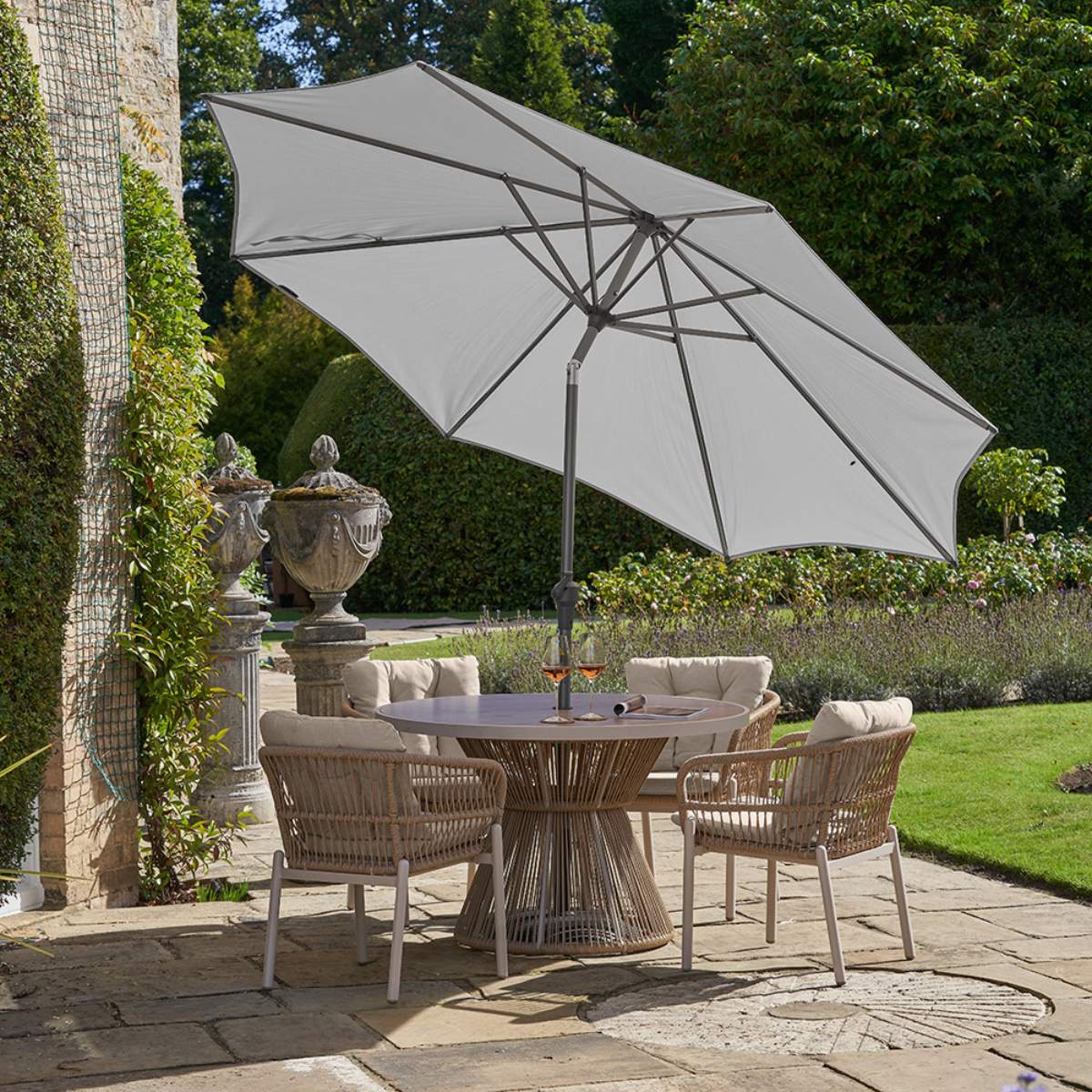 Pacific Lifestyle Riva 3m Round Luna Grey Parasol