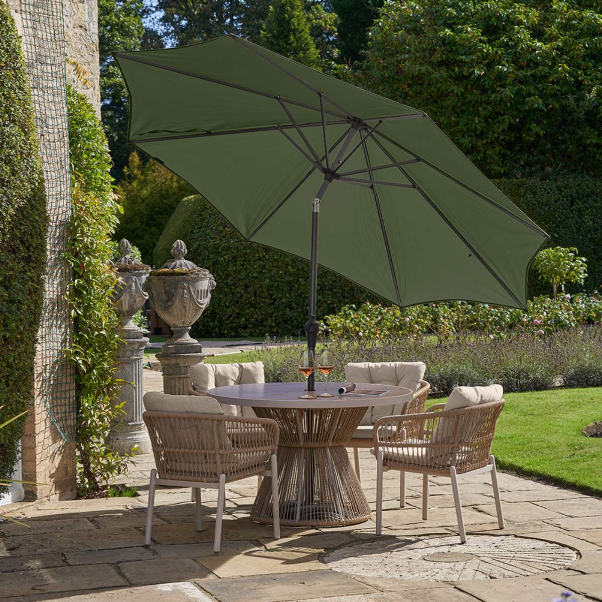 Pacific Lifestyle Riva 3m Round Olive Parasol