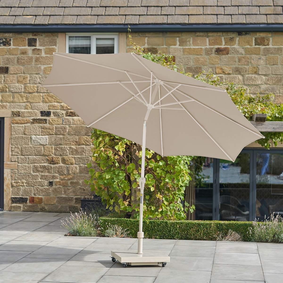 Pacific Lifestyle Riva 3m Round Sandstone / Champagne Parasol