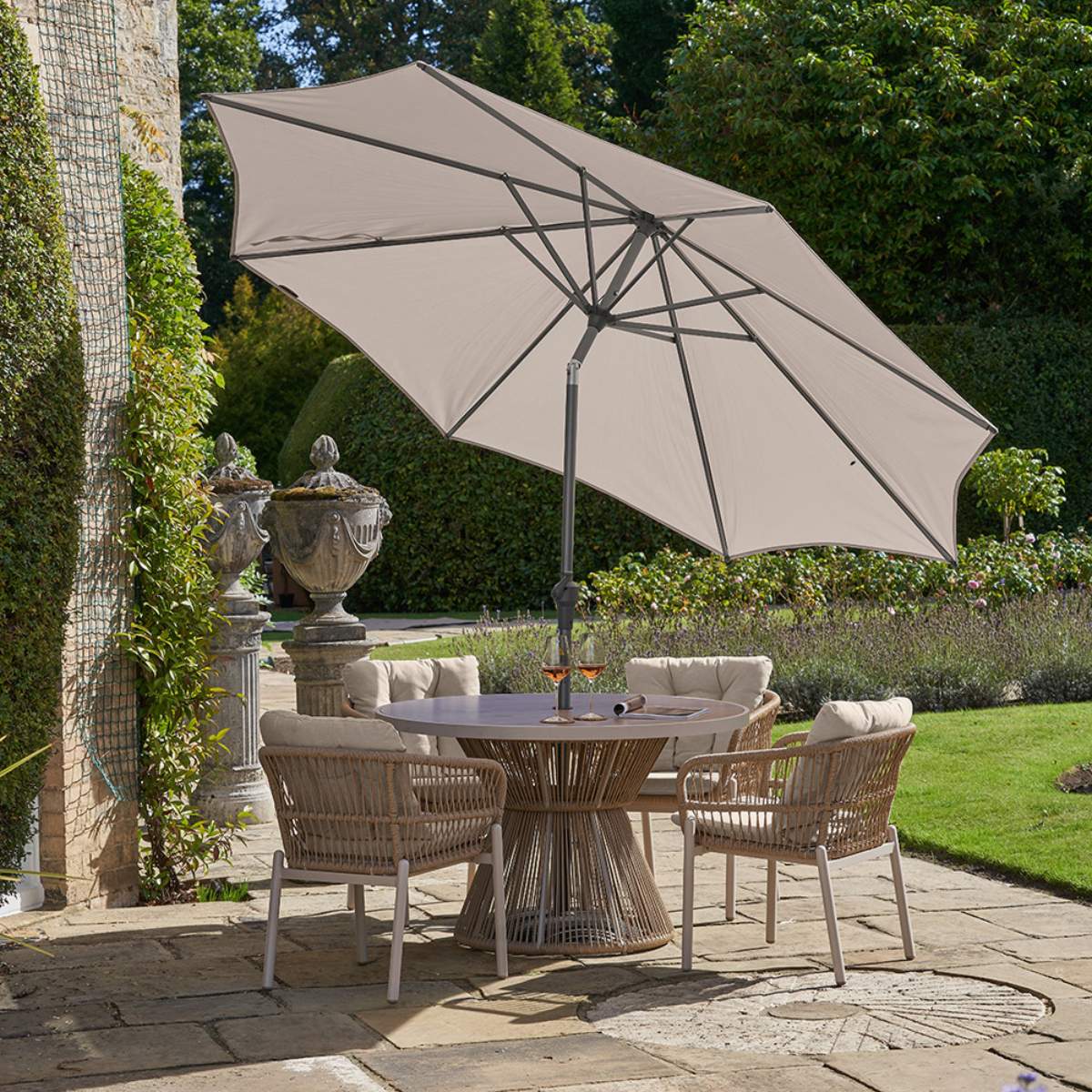 Pacific Lifestyle Riva 3m Round Taupe Parasol