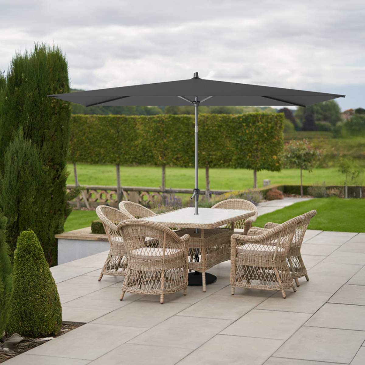 Pacific Lifestyle Riva 3 x 2m Rectangular Anthracite Parasol