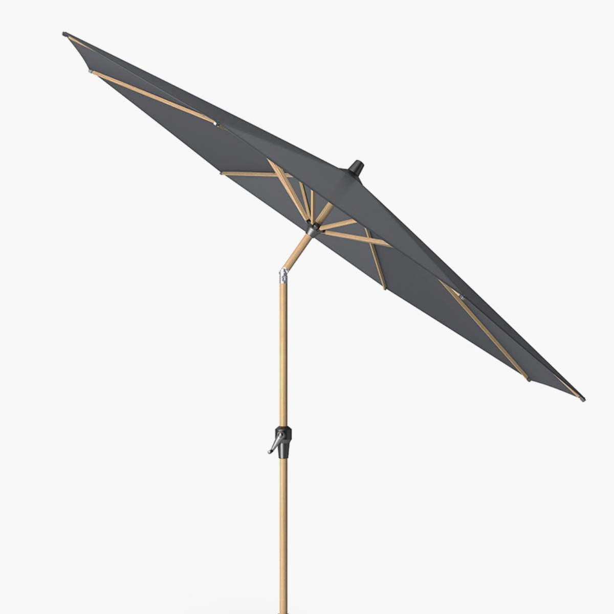 Pacific Lifestyle Riva Teak 3m Round Anthracite Parasol