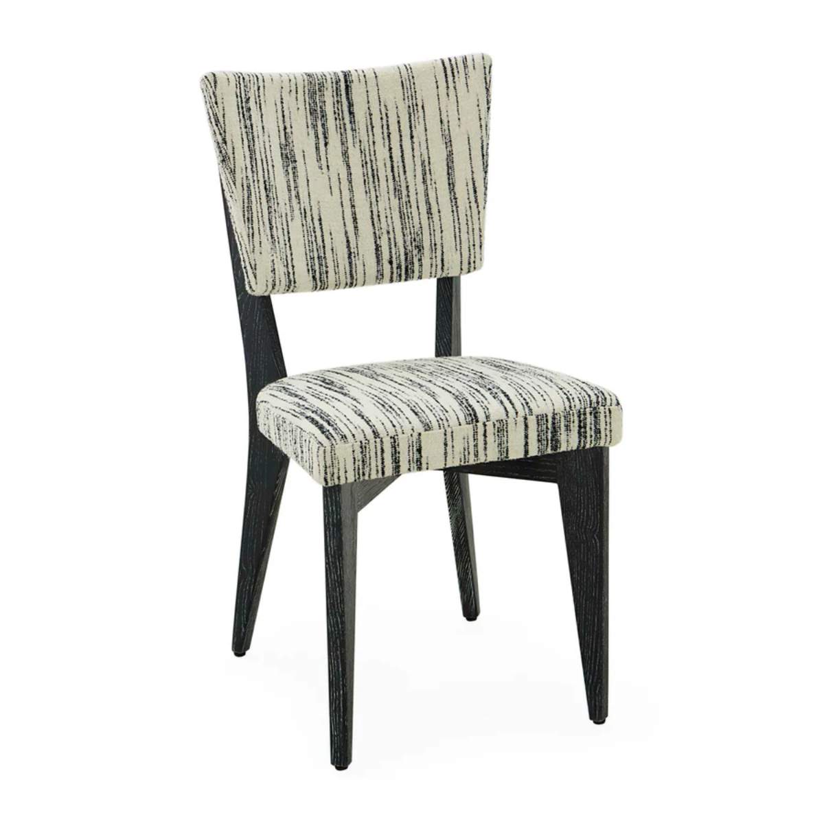 Jonathan Adler Rive Gauche Dining Chair Stratus Black Ivory