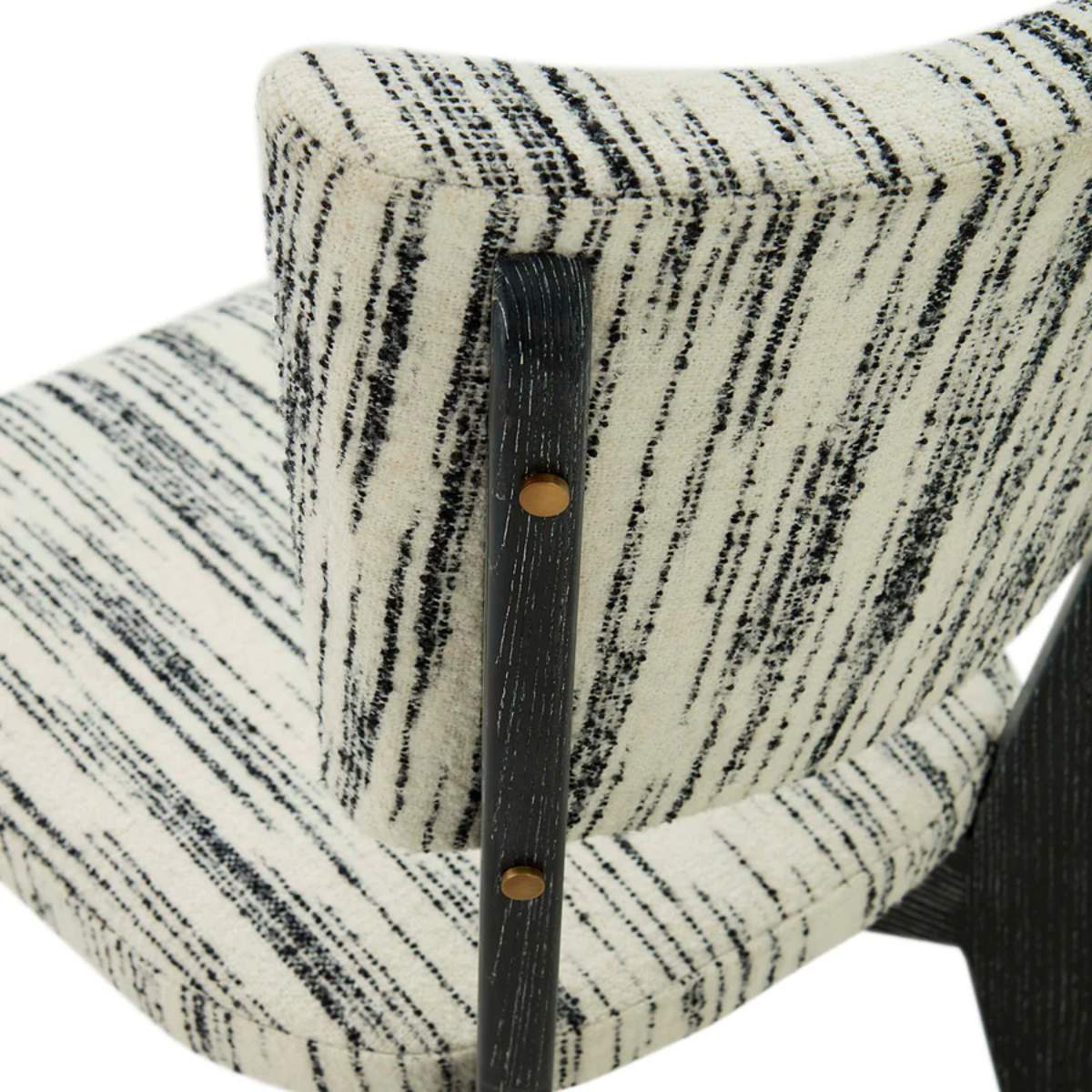 Jonathan Adler Rive Gauche Dining Chair Stratus Black Ivory