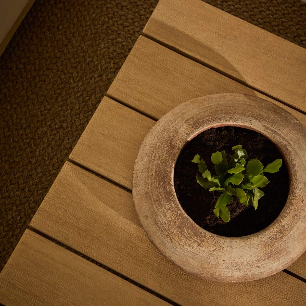 Kave Home Rivor terracotta planter with natural finish Ø 36cm