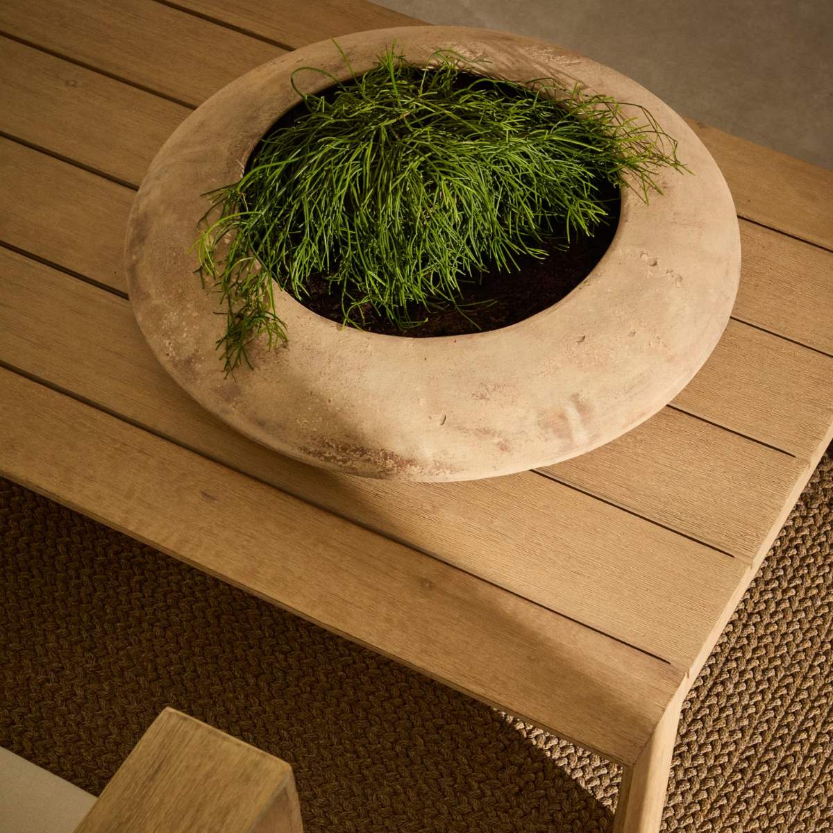 Kave Home Rivor terracotta planter with natural finish Ø 65cm