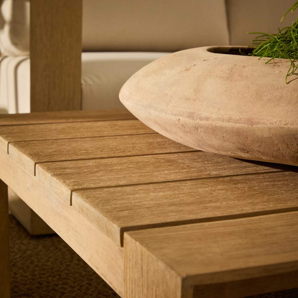 Kave Home Rivor terracotta planter with natural finish Ø 50cm