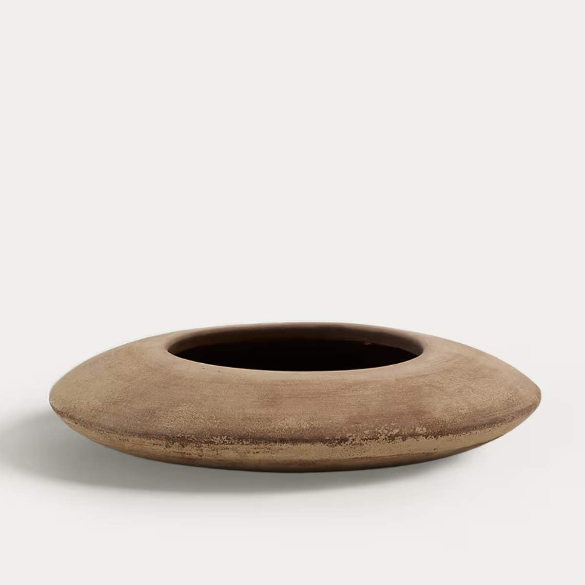 Kave Home Rivor terracotta planter with natural finish Ø 50cm