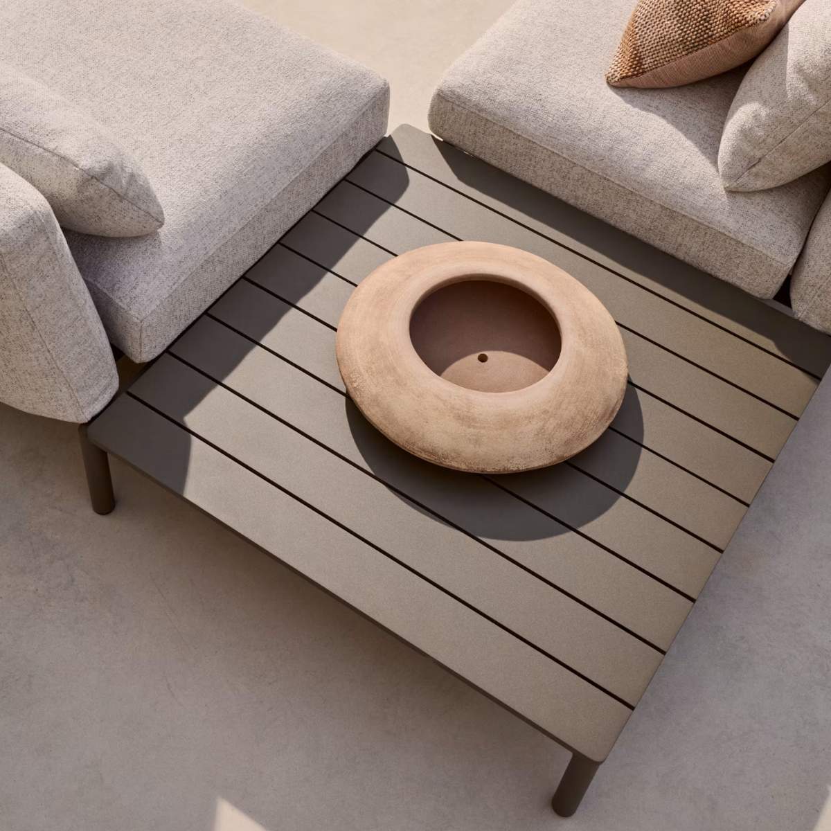 Kave Home Rivor terracotta planter with natural finish Ø 50cm