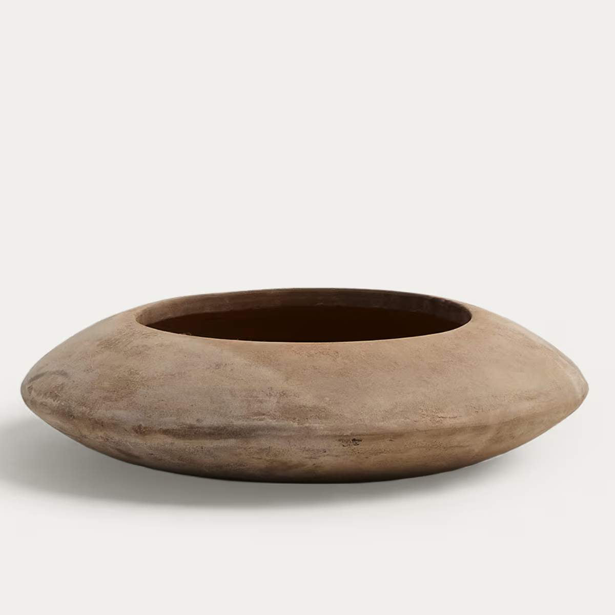 Kave Home Rivor terracotta planter with natural finish Ø 65cm