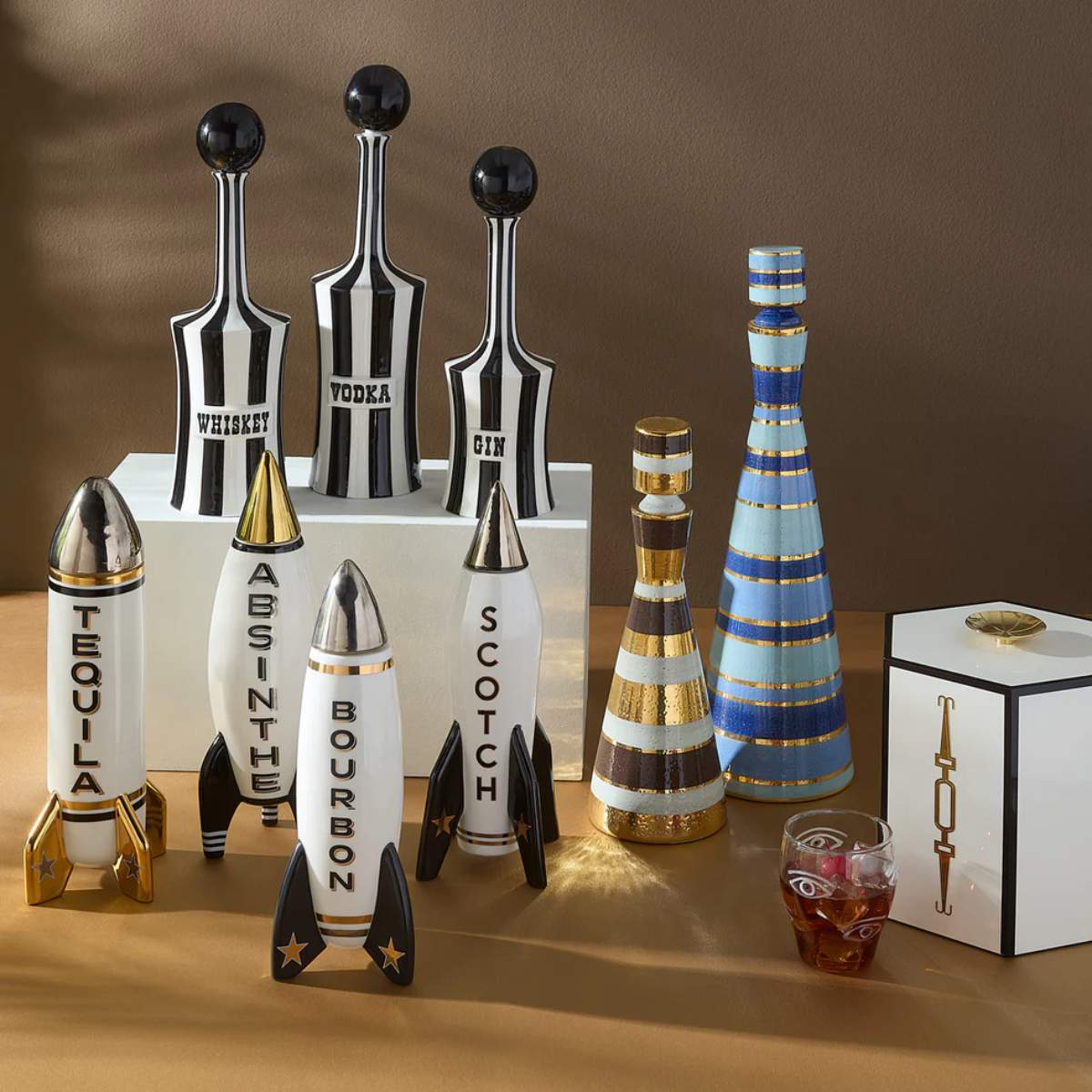 Jonathan Adler Rocket Bourbon Decanter