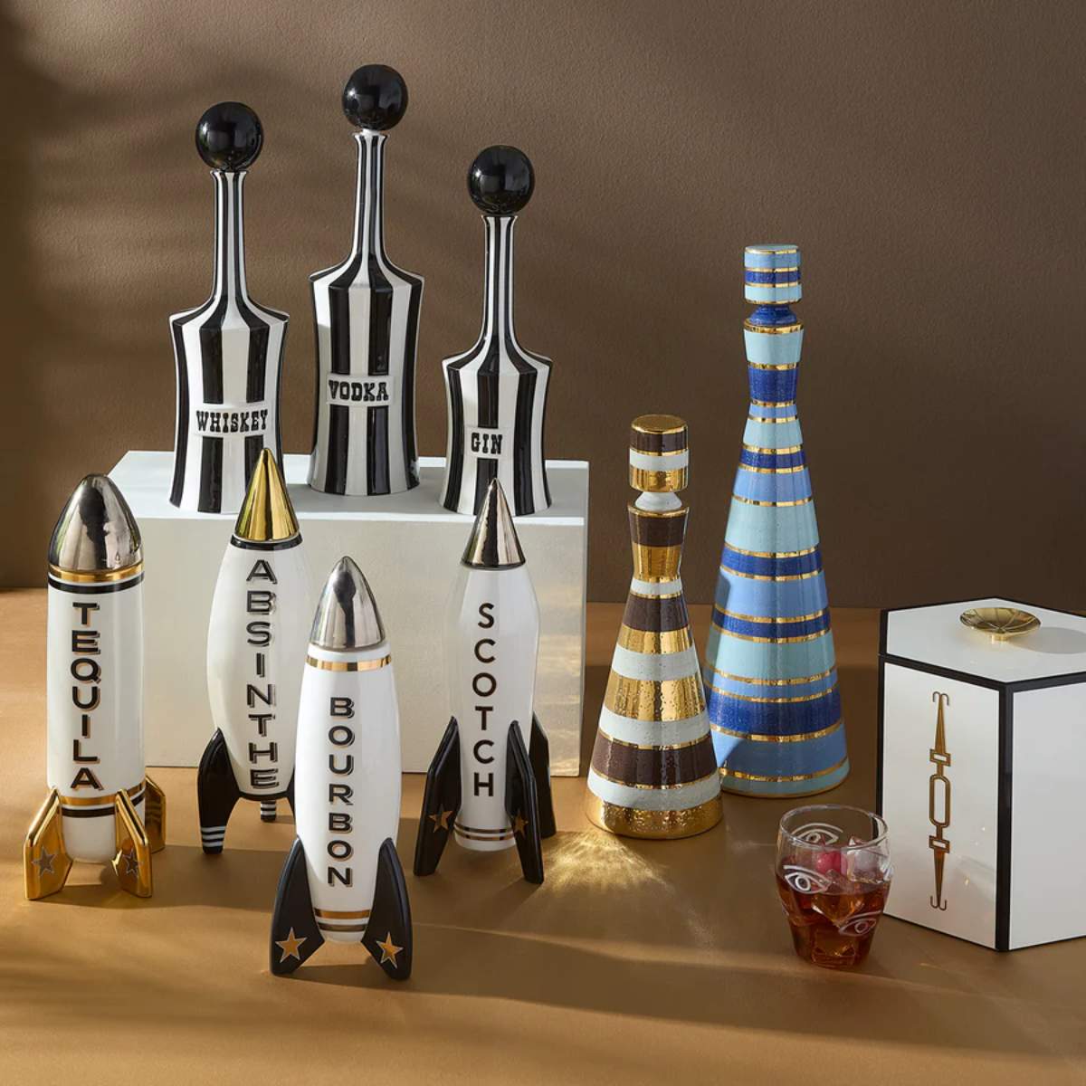 Jonathan Adler Rocket Scotch Decanter