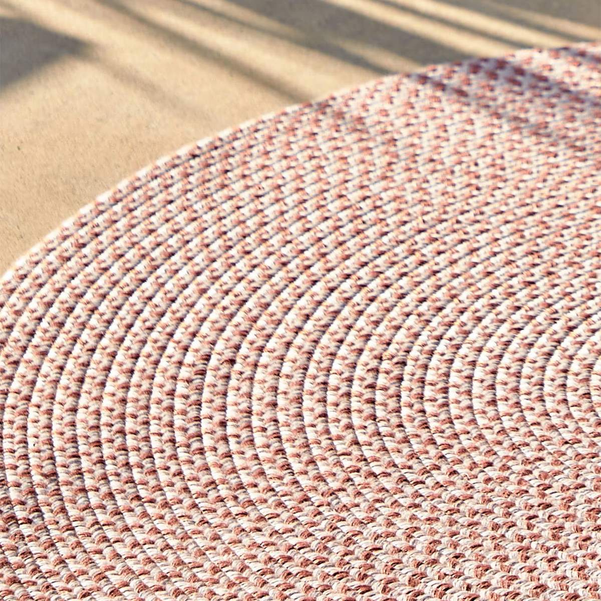 Kave Home Rodhe 100% PET rug in terracotta Ø 150 cm
