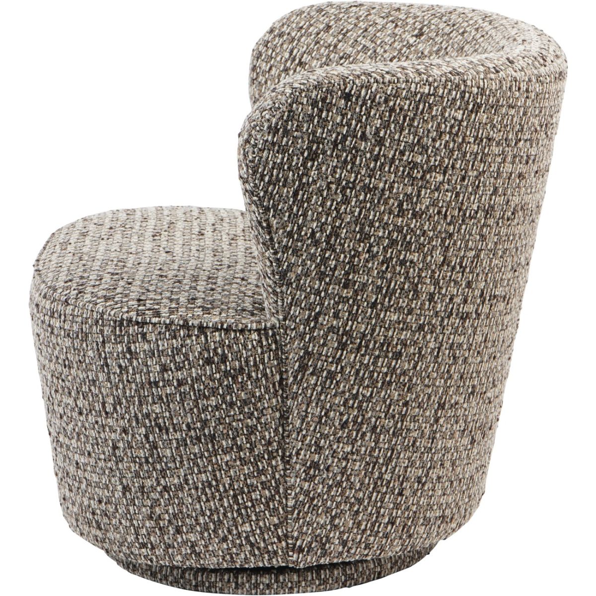 Libra Interiors Roehampton Textured Slub Swivel Chair Mocha