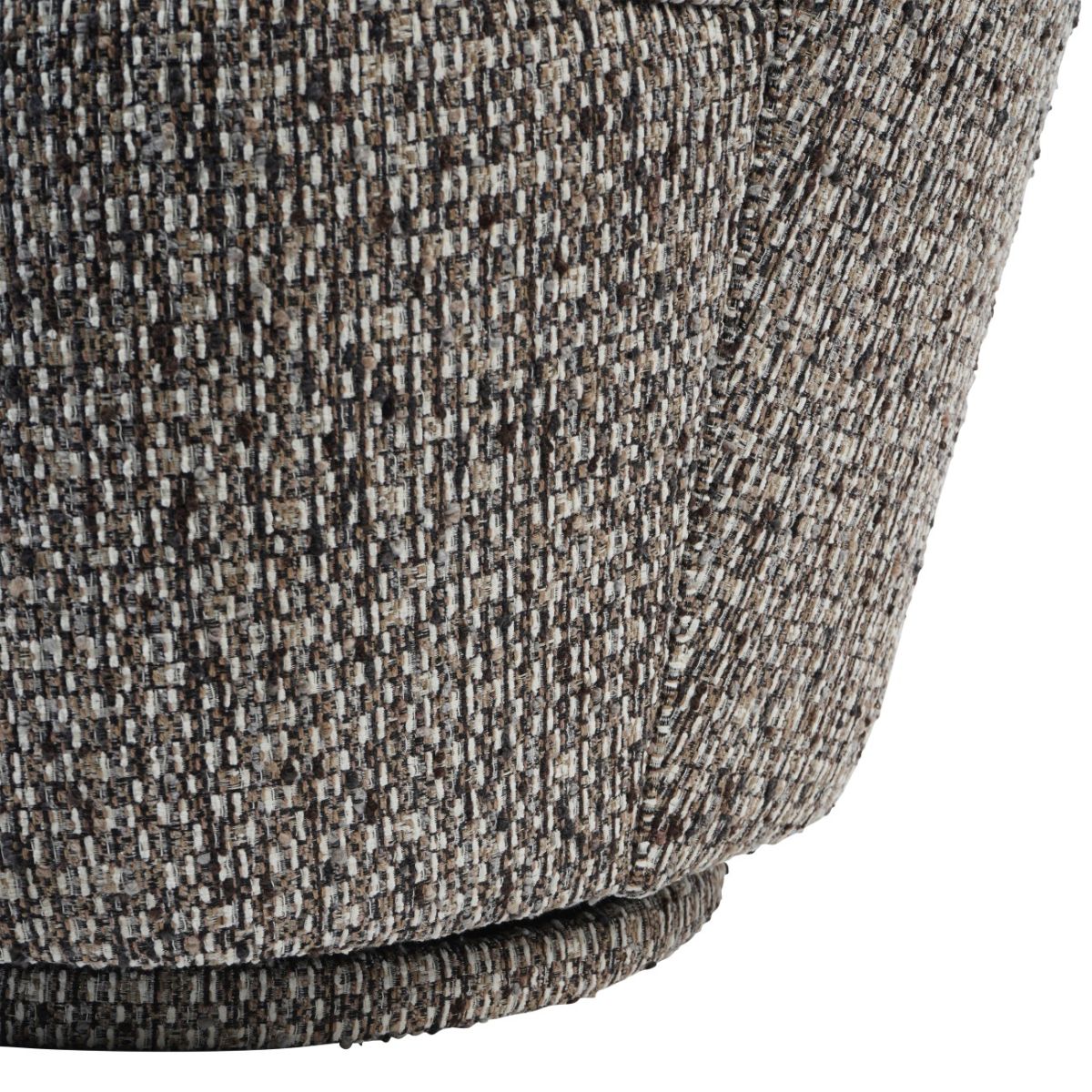 Libra Interiors Roehampton Textured Slub Swivel Chair Mocha