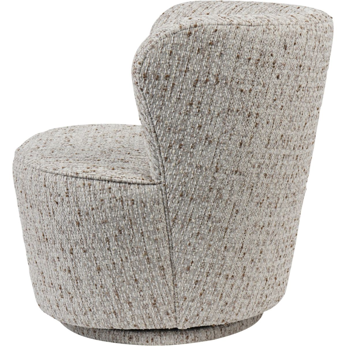 Libra Interiors Roehampton Textured Slub Swivel Chair Natural