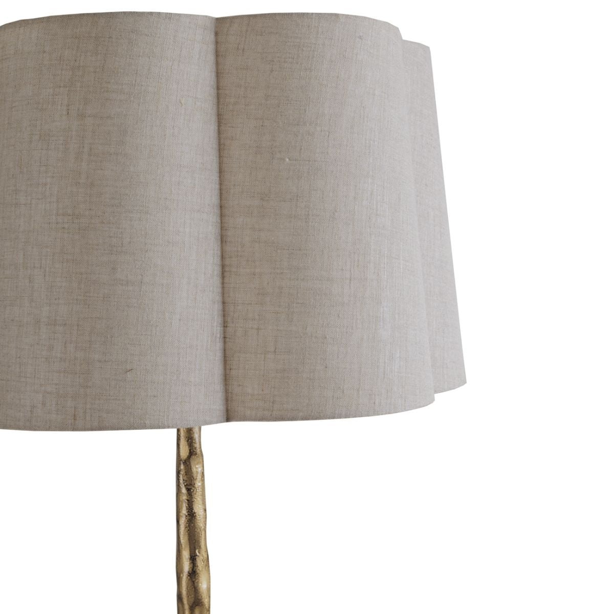 Libra Interiors Ronde Floor Lamp with Linen Shade