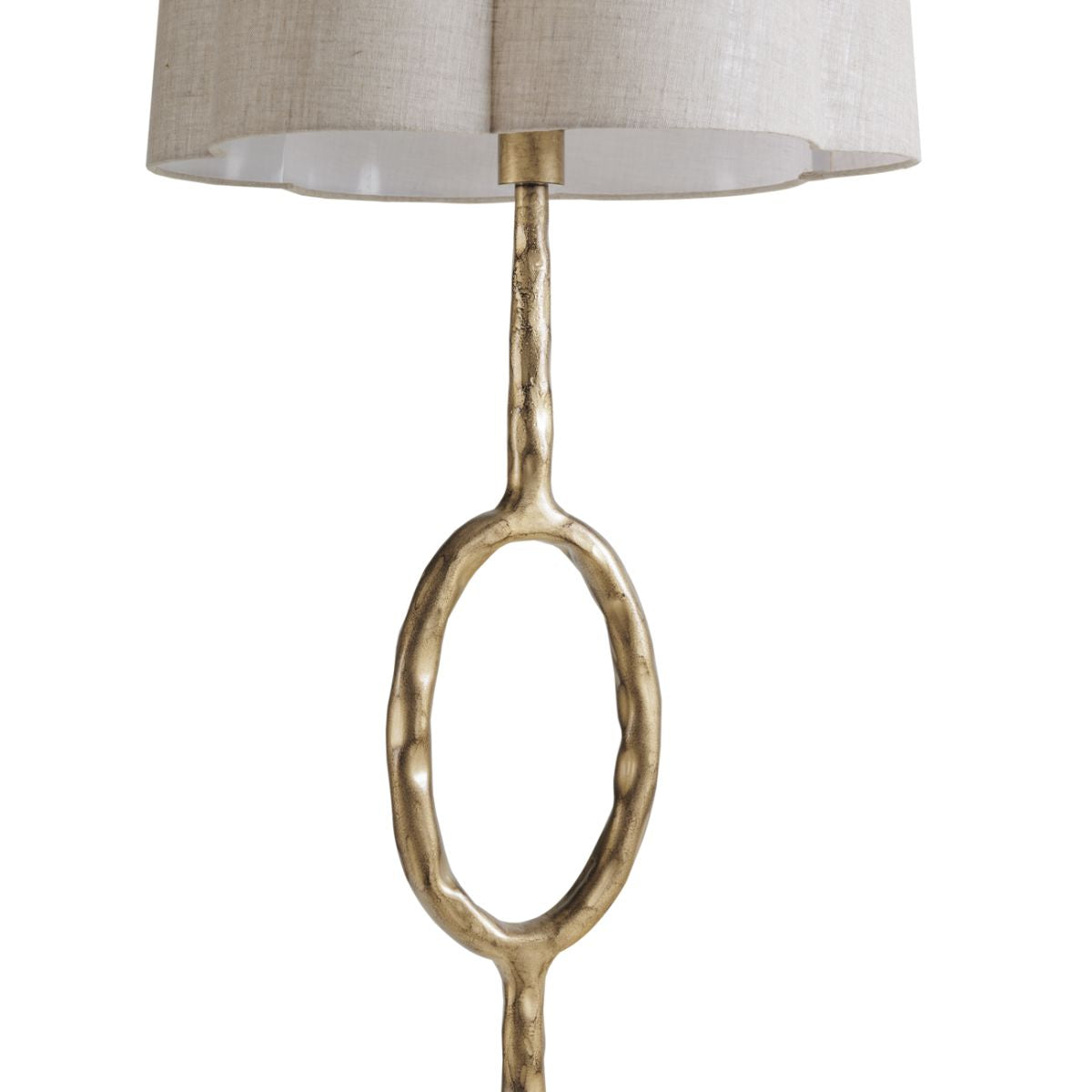 Libra Interiors Ronde Floor Lamp with Linen Shade