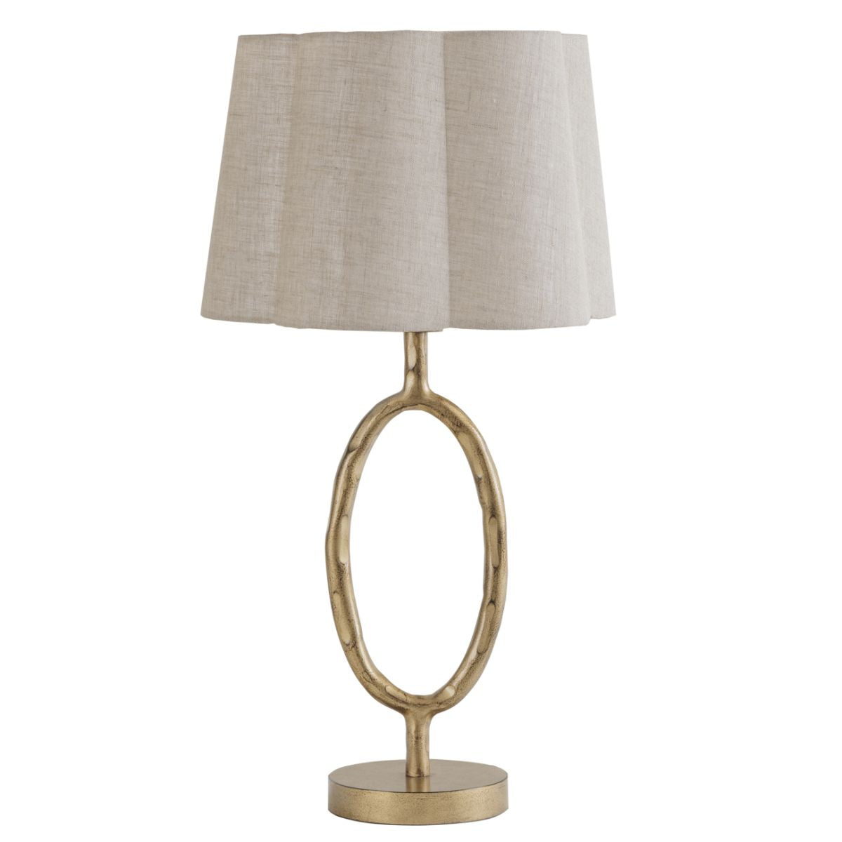 Libra Interiors Ronde Table Lamp with Linen Shade