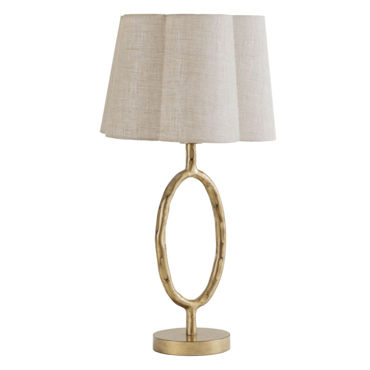 Libra Interiors Ronde Table Lamp with Linen Shade