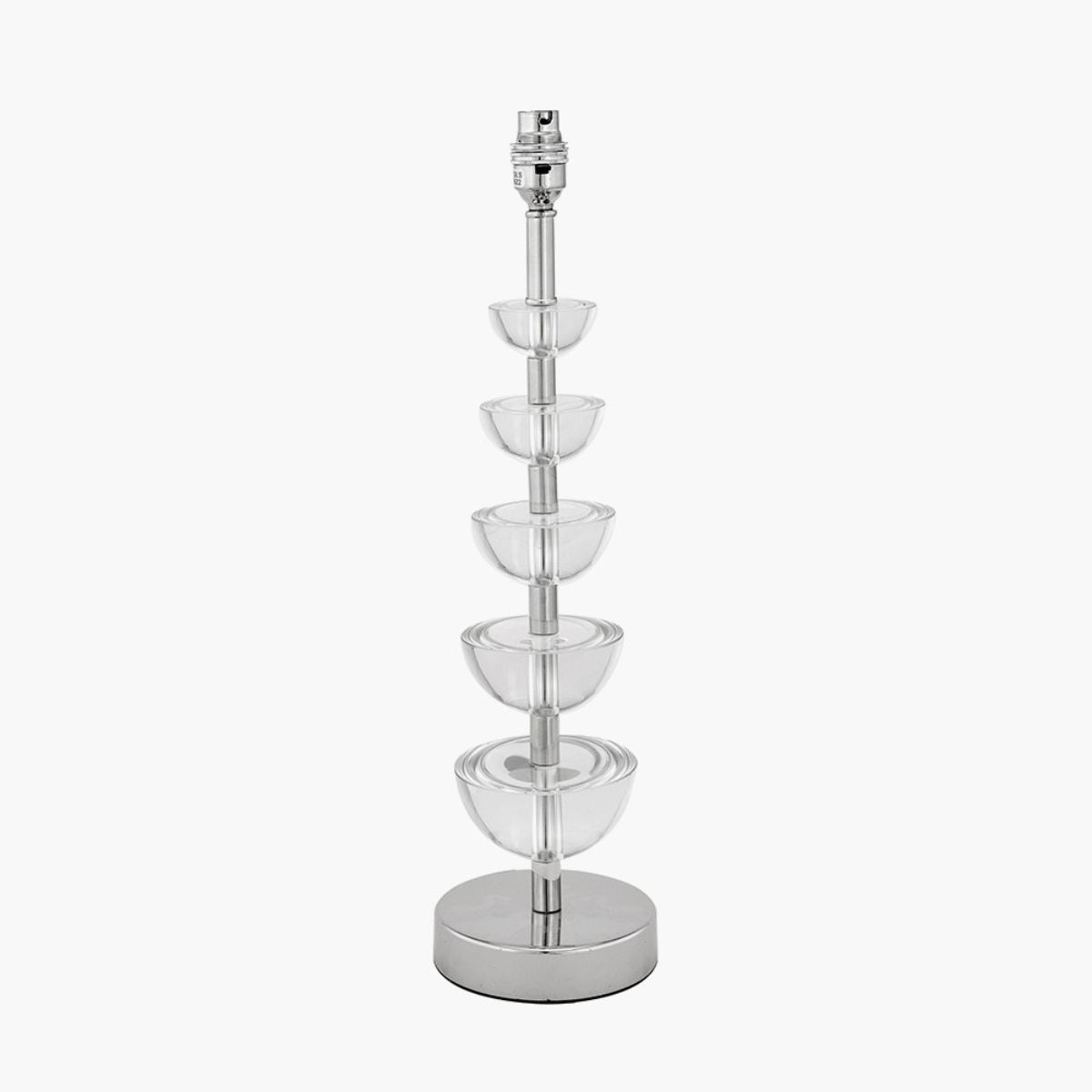 Pacific Lifestyle Rosa Glass and Silver Table Lamp Base