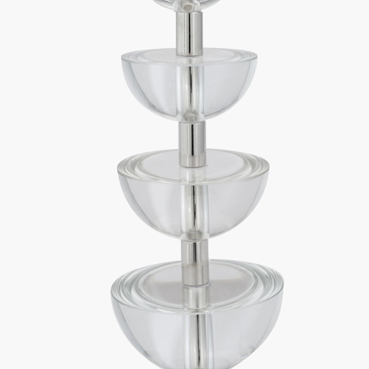 Pacific Lifestyle Rosa Glass and Silver Table Lamp Base
