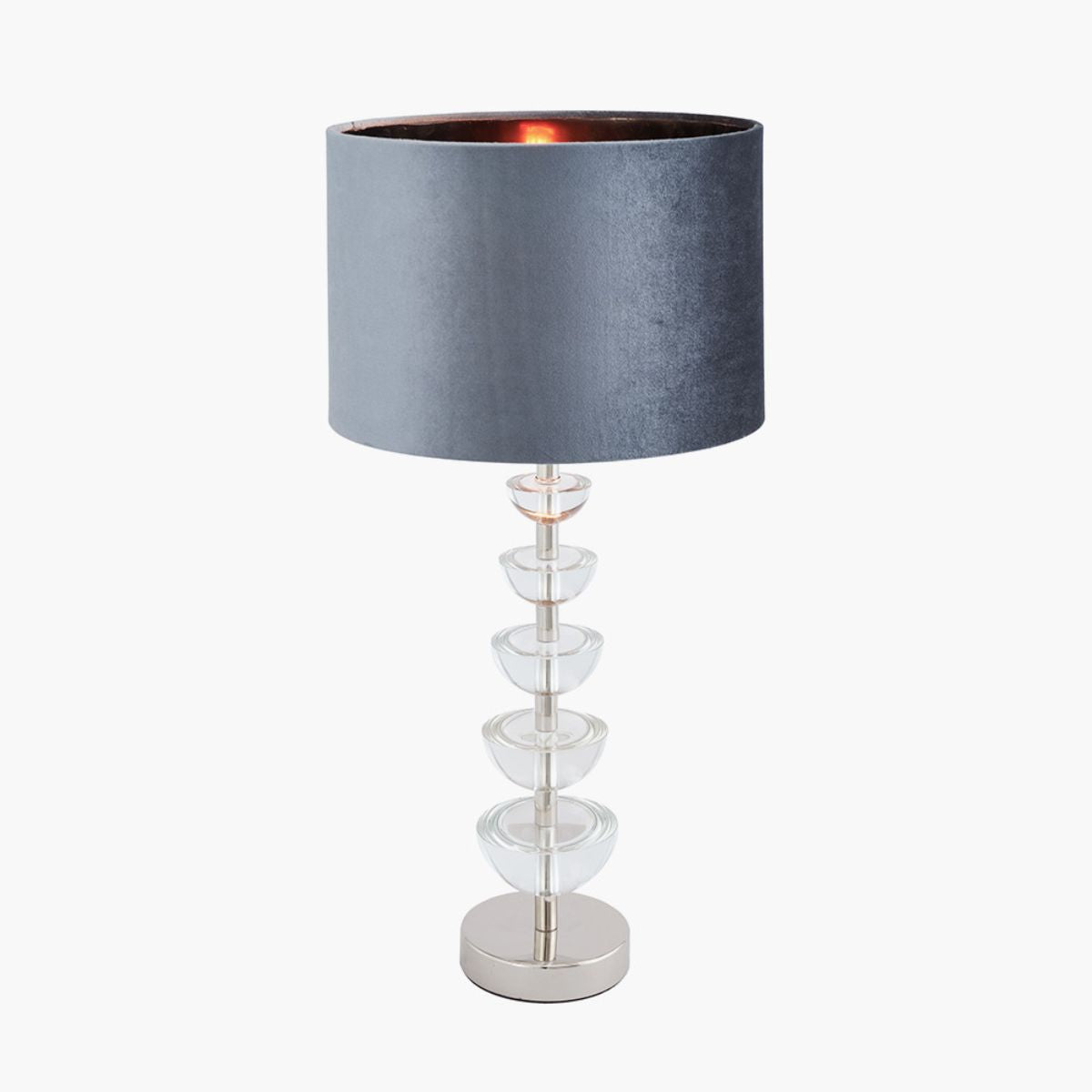 Pacific Lifestyle Rosa Glass and Silver Table Lamp Base
