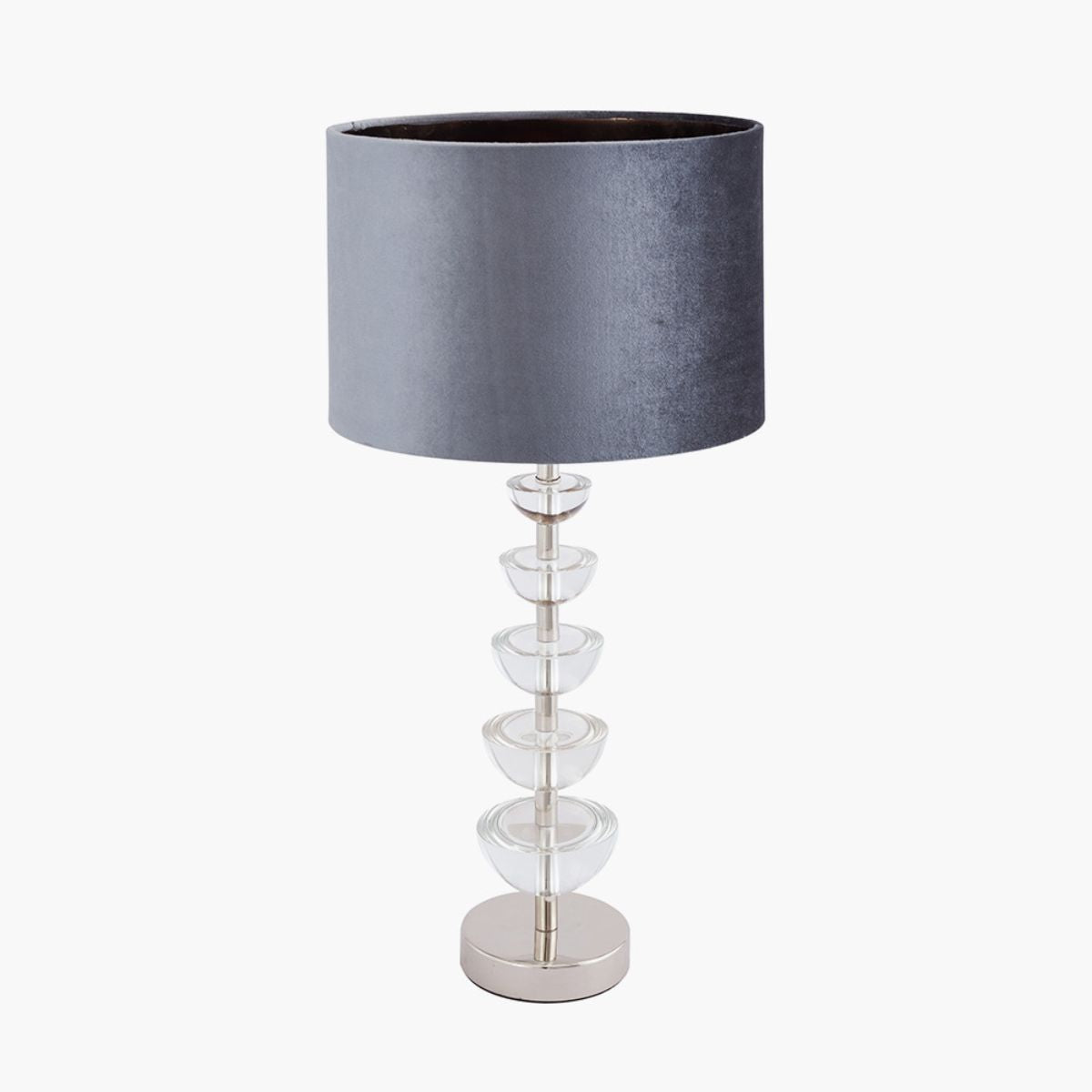 Pacific Lifestyle Rosa Glass and Silver Table Lamp Base