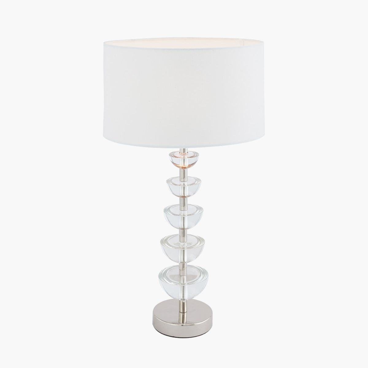 Pacific Lifestyle Rosa Glass and Silver Table Lamp Base