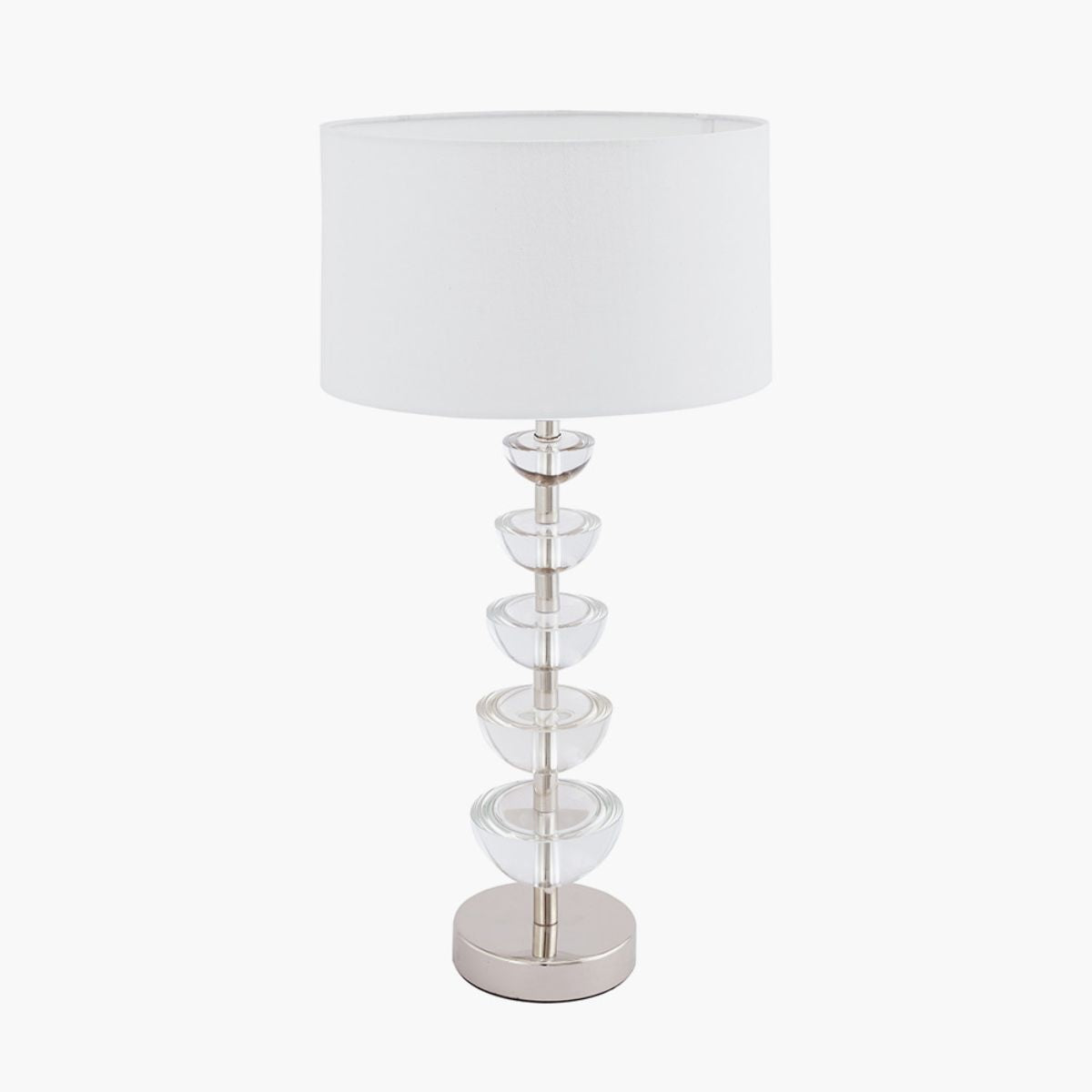 Pacific Lifestyle Rosa Glass and Silver Table Lamp Base