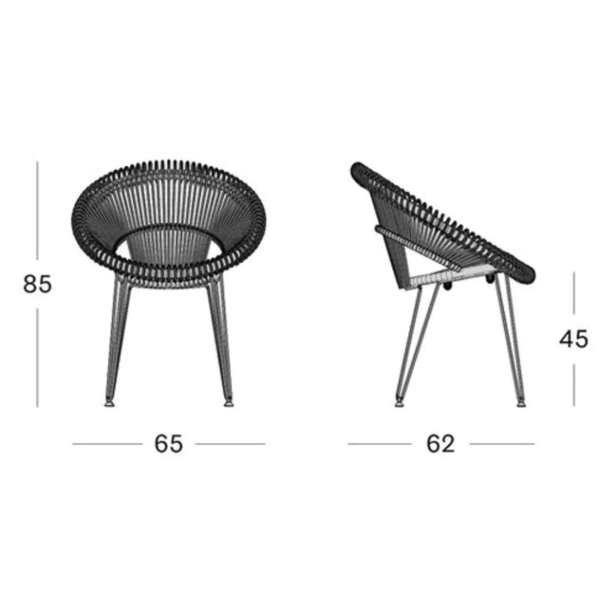 Vincent Shepherd Roxy Garden Dining Chair - Black